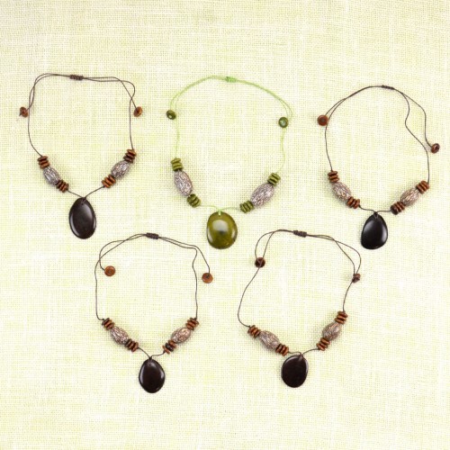 Simple Tagua Necklace Bundle of 5