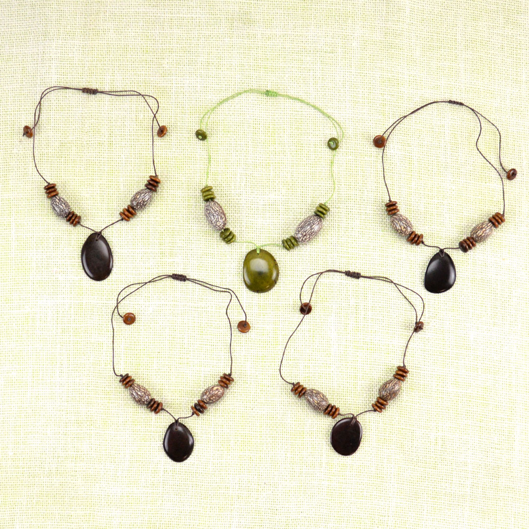 Simple Tagua Necklace Bundle of 5