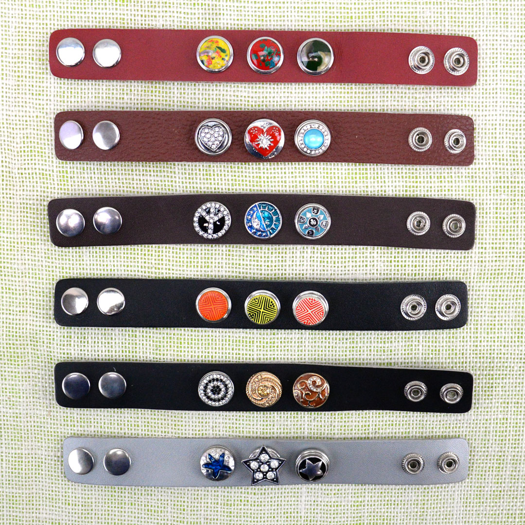 Snap Charm Leather Bracelet Bundles