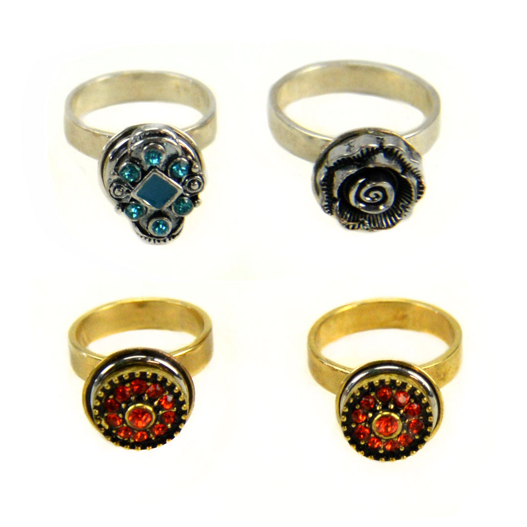 Snap Button Ring Bundle of 4