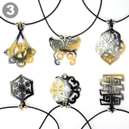 Horn Contour Necklace (Set of 6)
