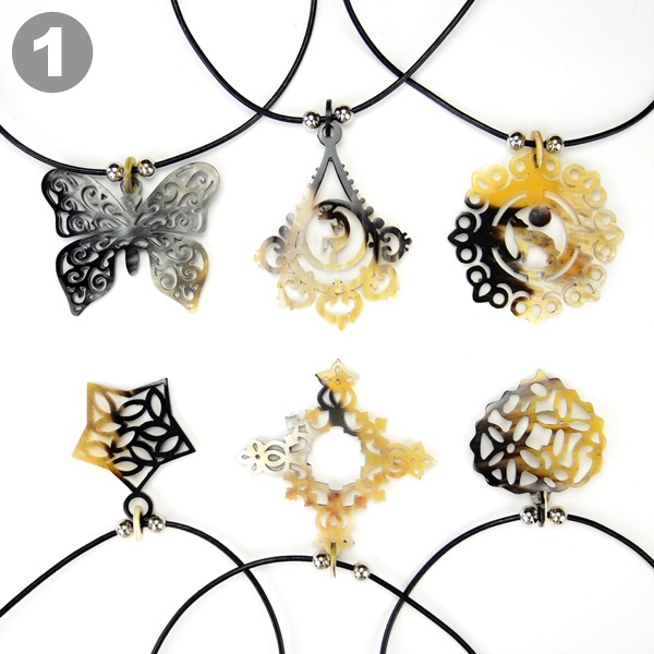 Horn Contour Necklace (Set of 6)