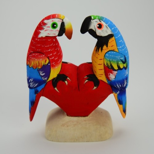 Balsa Parrots on Heart