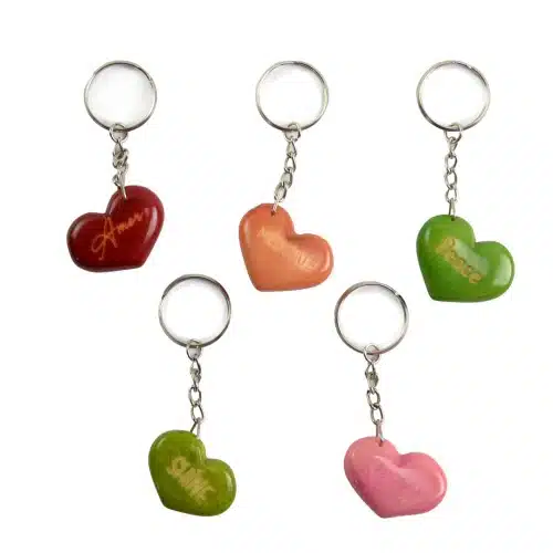 Tagua Heart Keychain bundle of 5