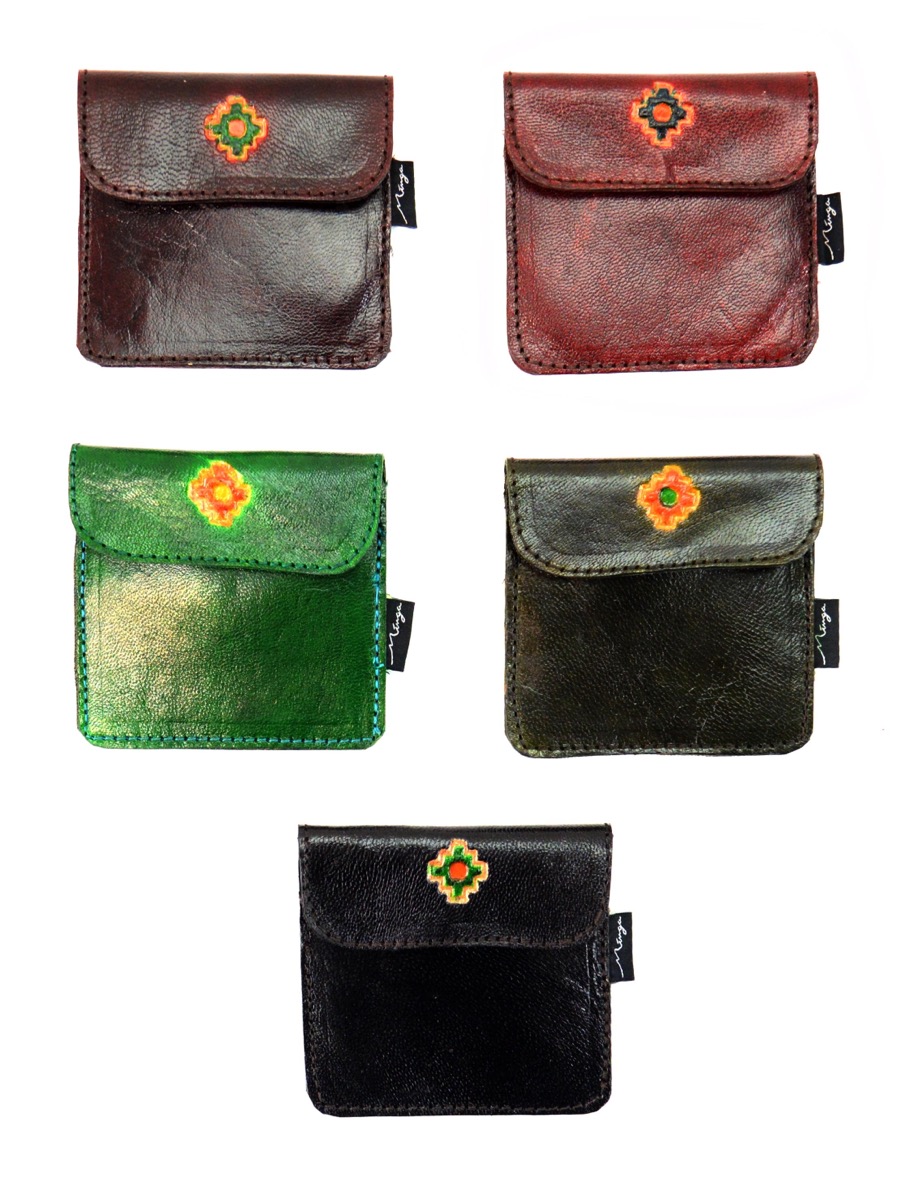 Stamped leather Men's Pouch Bundle of 5